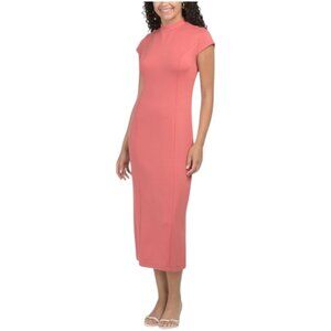 THREE DOTS Thick Structured Scuba Knit Maxi Dress